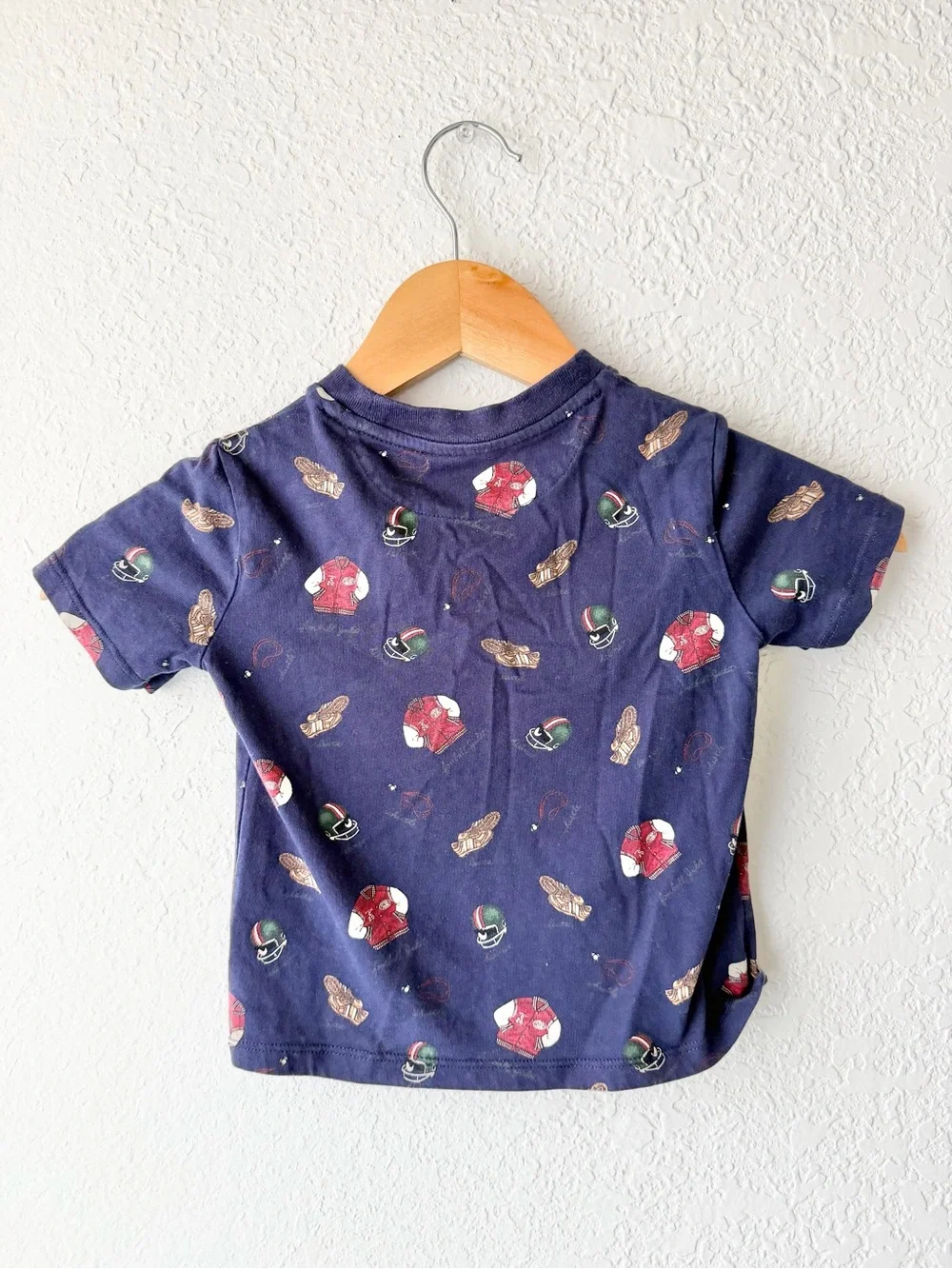 Ralph Lauren Varsity Inspired Print Cotton Tee Sz 2